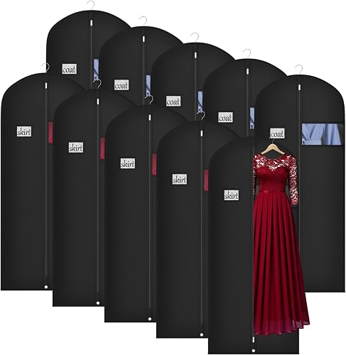 Univivi Lightweight Garment Bag Suit Bag for Storage and Travel (24'' x 60'' 10 Pack-NWF)