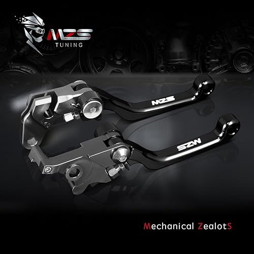 Miniatura 4 de MZS Palancas de embrague de freno negras para motocross, pivote ajustable, CNC, compatible con CR80R CR85R 1998-2007  CR125R CR250R 1992-2003