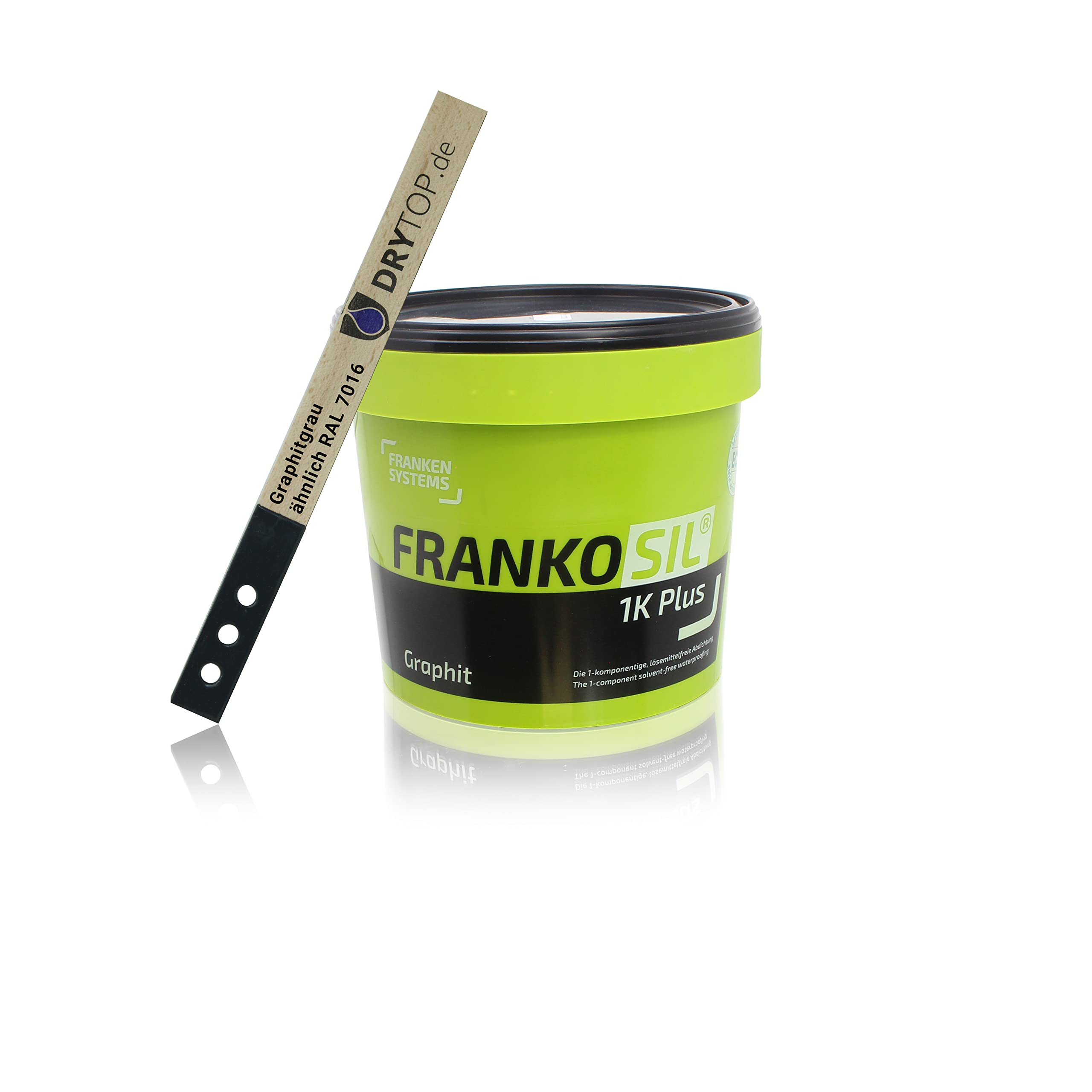 1K PLUS - SCHNELLABDICHTUNG lösemittelfreier Flüssigkunststoff (6 kg/Eimer - Farbe: graphit)