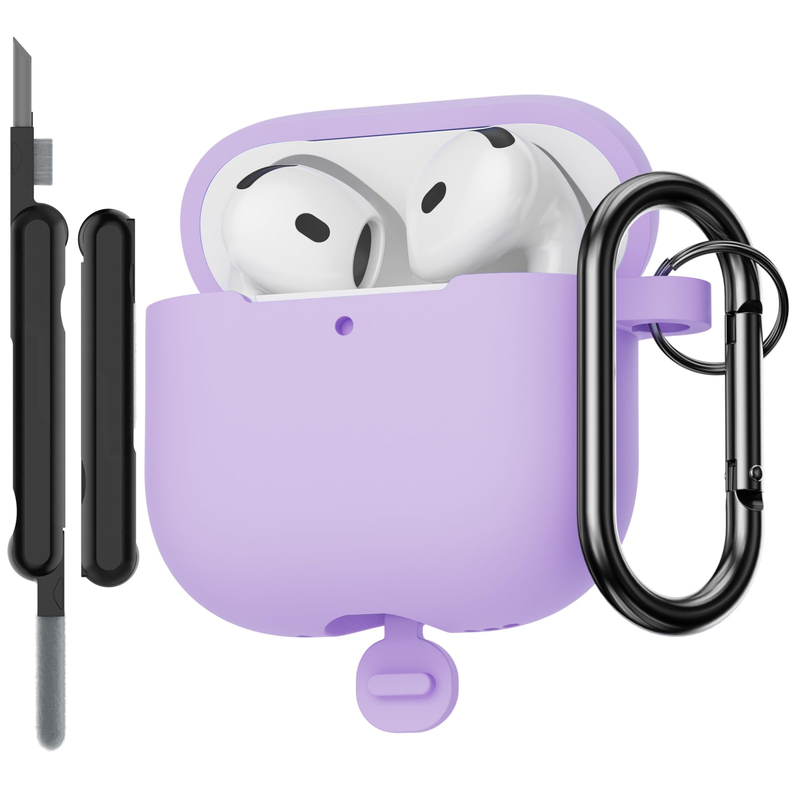 Funda para AirPods Pro 3 (2025) Case Cover, Anti-rasguños Fundas Protectora de Silicona Compatible con Airpods Pro 3.ª Generación con Kit de Limpieza e Lanyard de Silicona, Cloud Grey — view 10