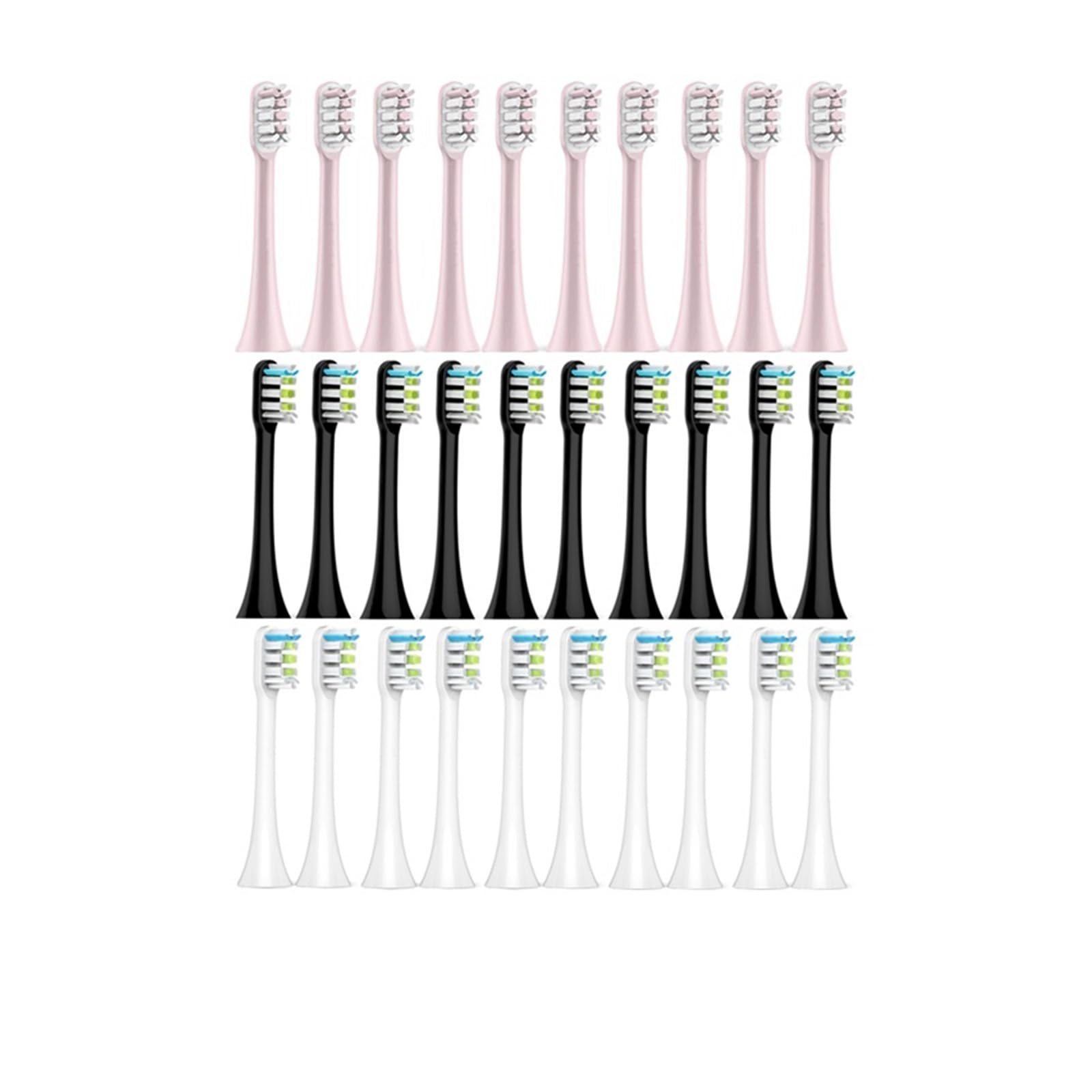 Wymienna główka szczoteczki do elektrycznej szczoteczki sonicznej X5 X3 X1 X3U Miękkie włosie Wymienne główki(30pcs mixed color)