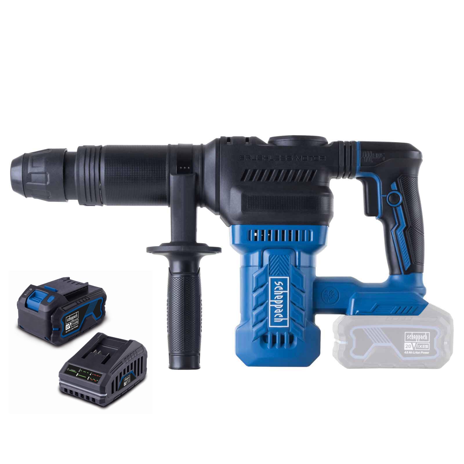 Scheppach BC-AB1500-X, marteau démolisseur sans fil, 20V, 9J, 3400 BPM