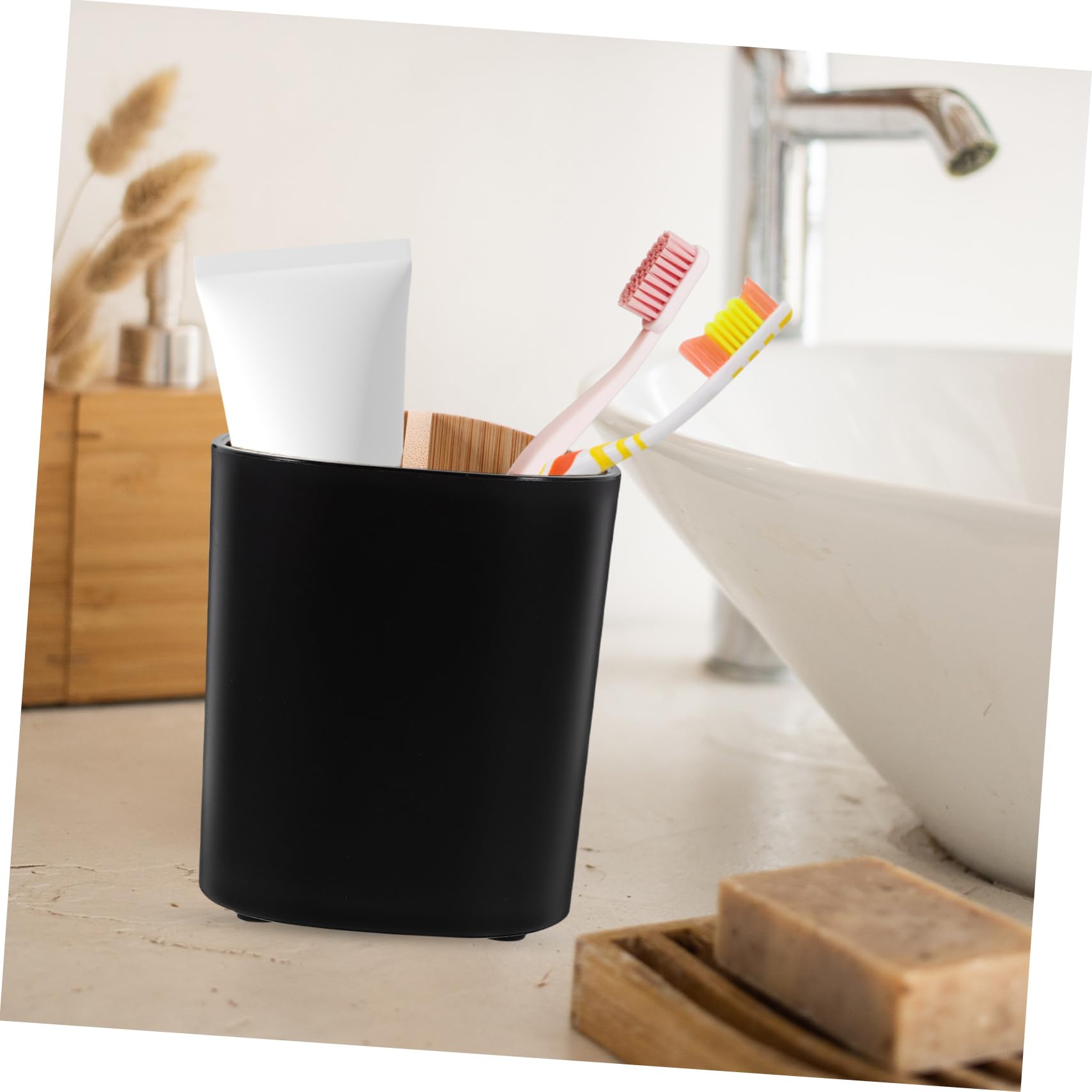 IMIKEYA 3pezzi Portaspazzolino Organizer Per Spazzolini Elettrici e Dentifrici Supporto Antiscivolo Per Bagno Design Rimovibile Stabile e Durevole Per Uso Domestico e Ufficio