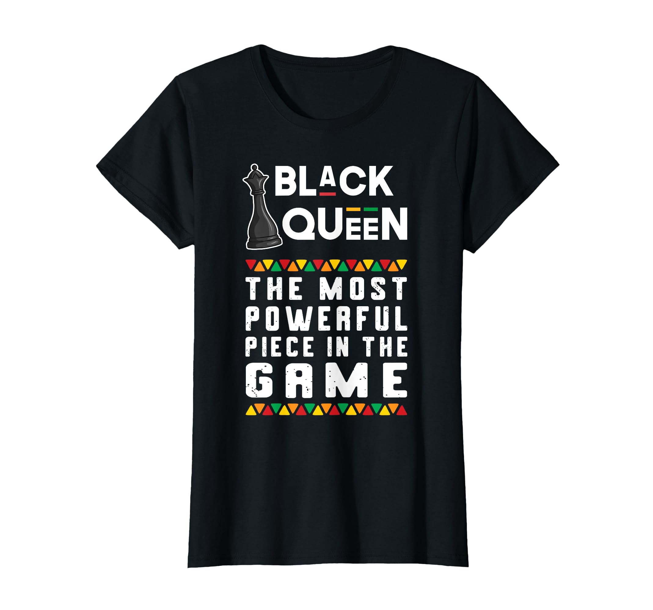 Black Queen Shirt Powerful Chess Piece African Pride T-Shirt