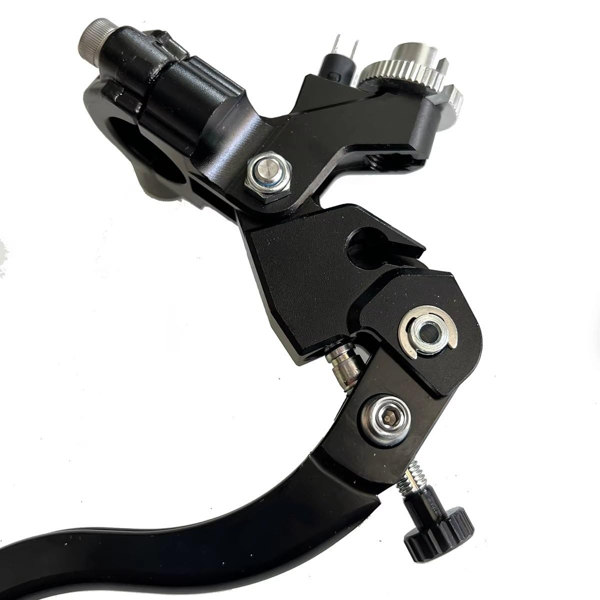 Freno Embrague Motocicleta Cable embrague CNC 22mm Universal motocicleta cuerda izquierda línea de tracción palancas(Titanium)