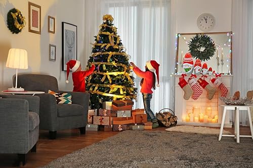 Miniatura 7 de Konrisa Muñecos anidables de Papá Noel enano Matryoshka - Muñecos de madera rusa para fiestas de cumpleaños, juego de 5