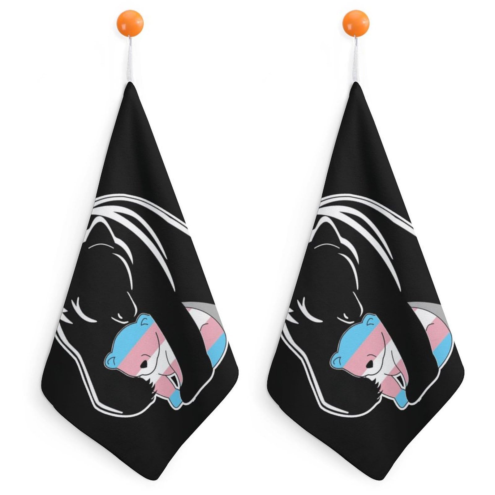 TXFBTRFSA Mamas-Bears Transgender Hand Towels with Hanging Loop Kitchen Towel Handkerchiefs Cleaning Cloths
