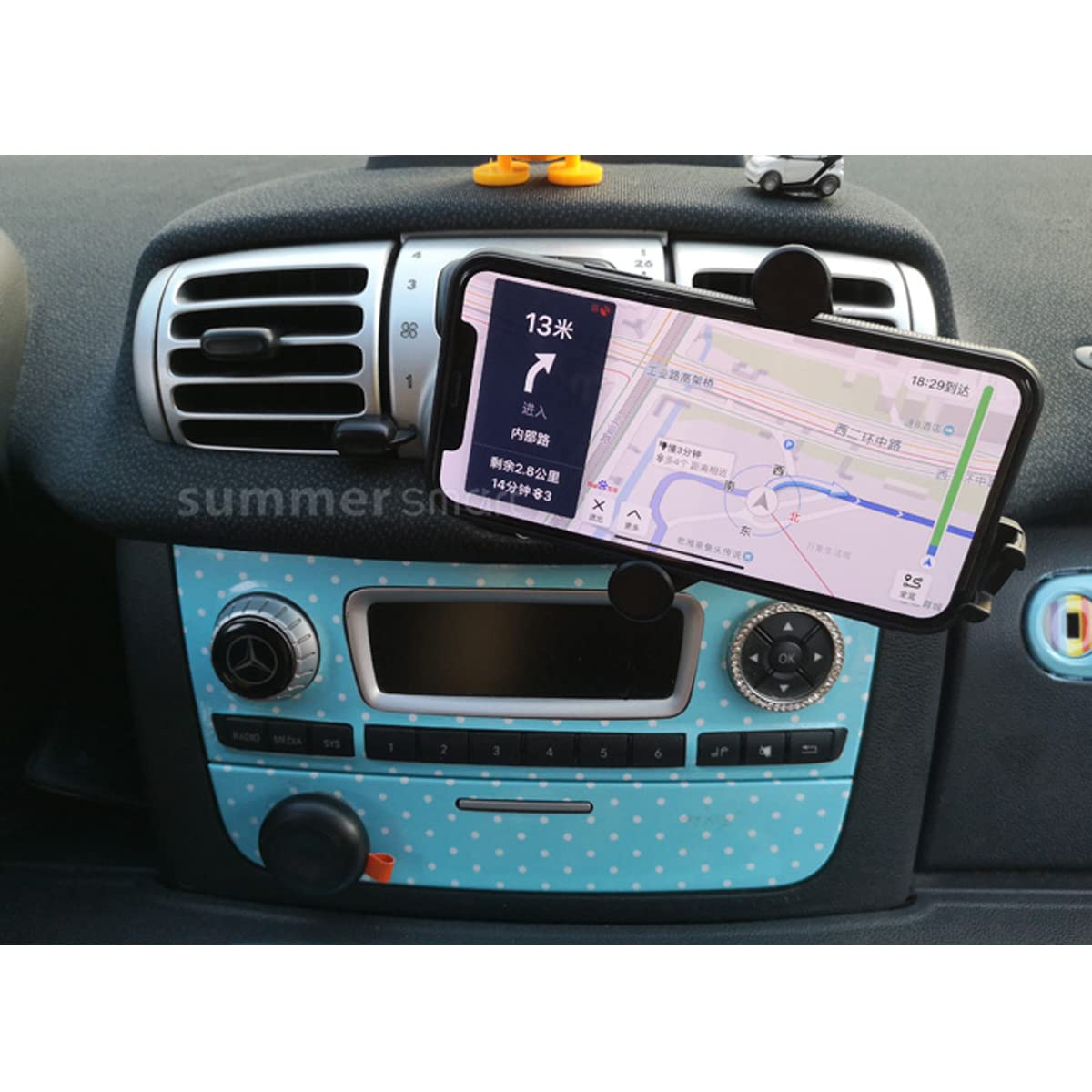 SHIFENG For MB Smart 451 Fortwo Forfour 2009-2014 Car Air Vent Phone Holder Accessories, 451 Air Vent - Image 4