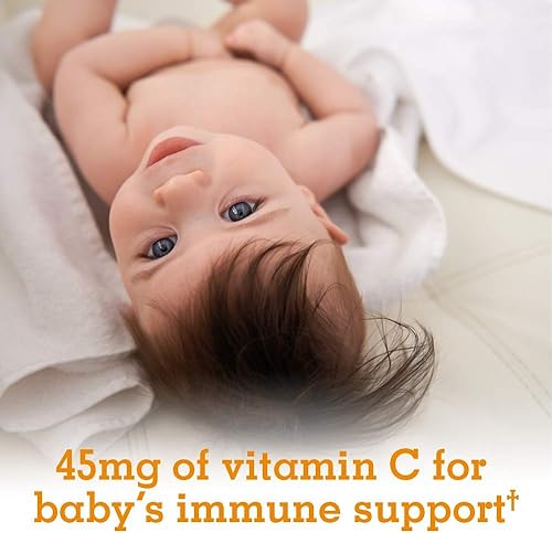 Miniatura 2 de Garden of Life Gotas de vitamina C para bebés y niños pequeños apoyo inmunológico líquido orgánico de vitamina C para bebés procedentes solo de