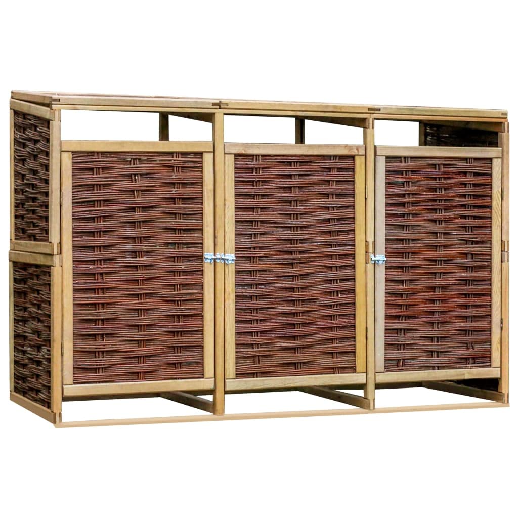 Buy Susany Triple Bin Shed, Outdoor Bin Shed Store Garden Dustbin Cover