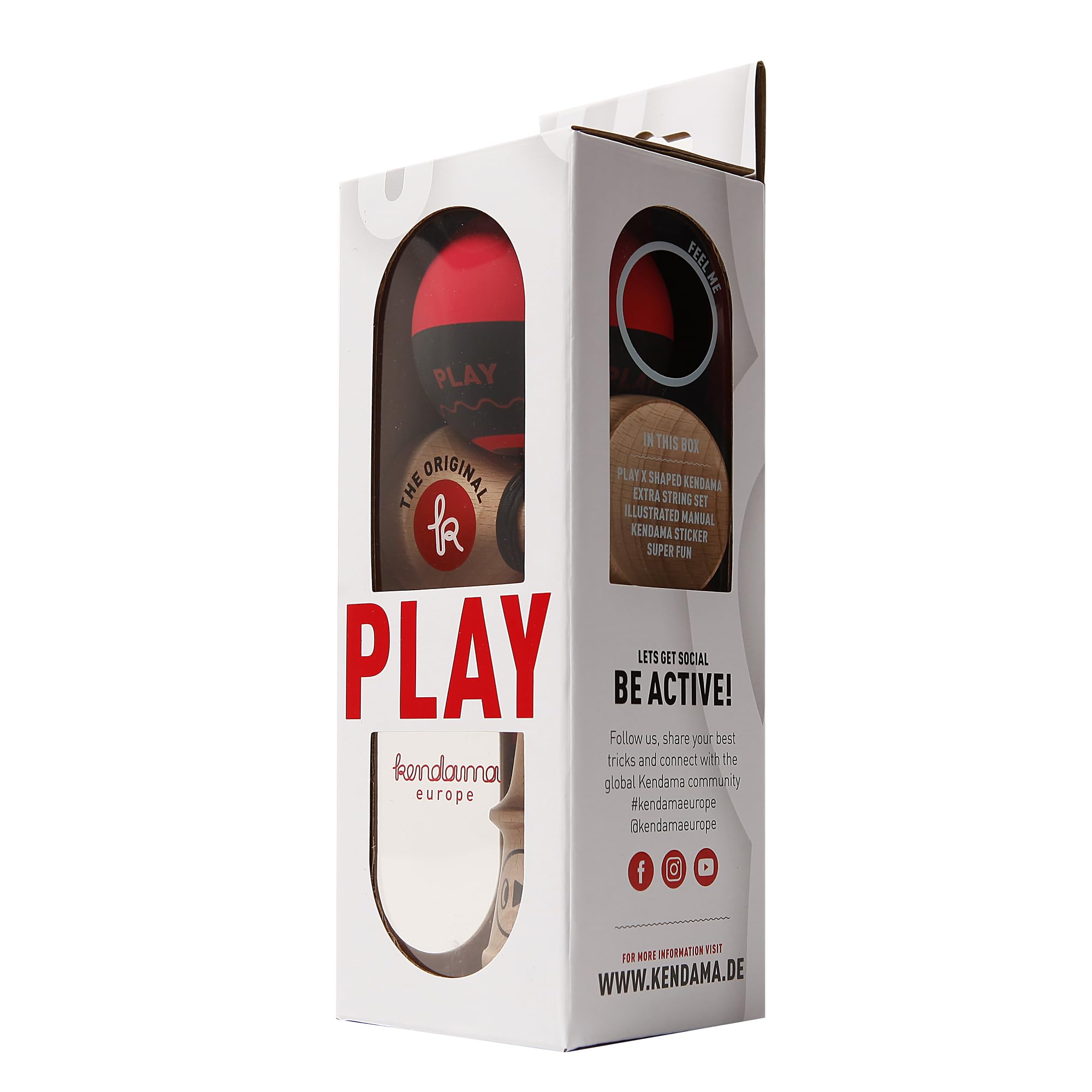 PLAY Kendama, Color Rojo/Negro (Kendama Europe K2038)