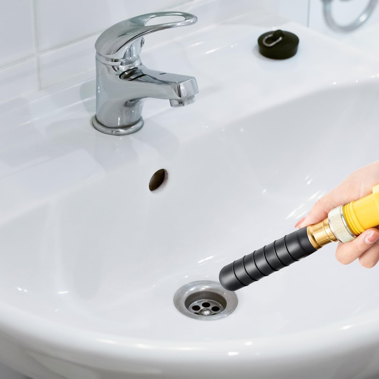 ANDARS Pistola Stura Lavandini Ad Aria Compressa, Pompa Stura Scarichi a Pressione per Bolle di Scarico Della Doccia e Vasche da Bagno, Pompa a Pressione Kit per la Pulizia Efficace Delle Fogne