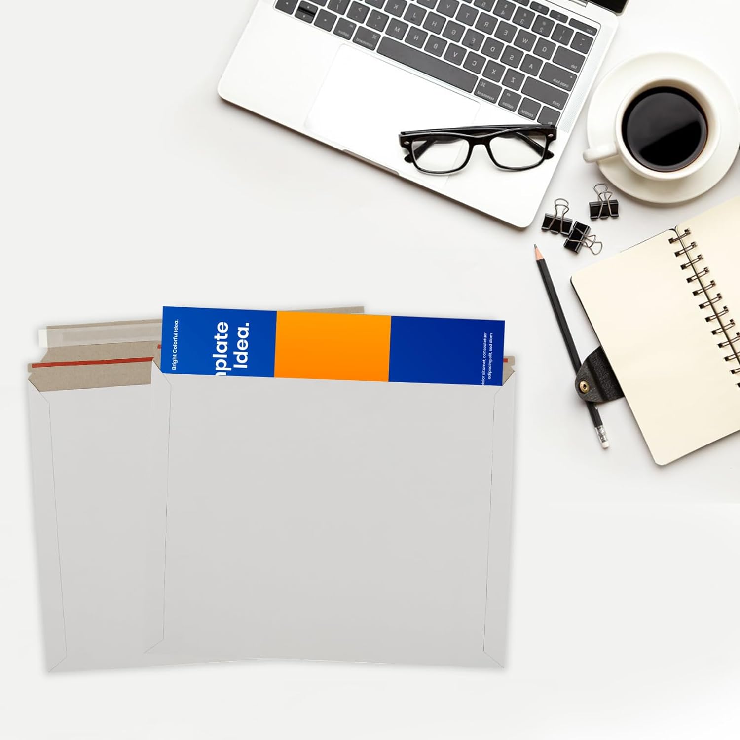 RHBLME 60 Pack Rigid Cardboard Envelopes, 13x9.6 Inch Self-Seal White Photography Mailers for Shipping CD, Photos, Documents, Files - Image 6