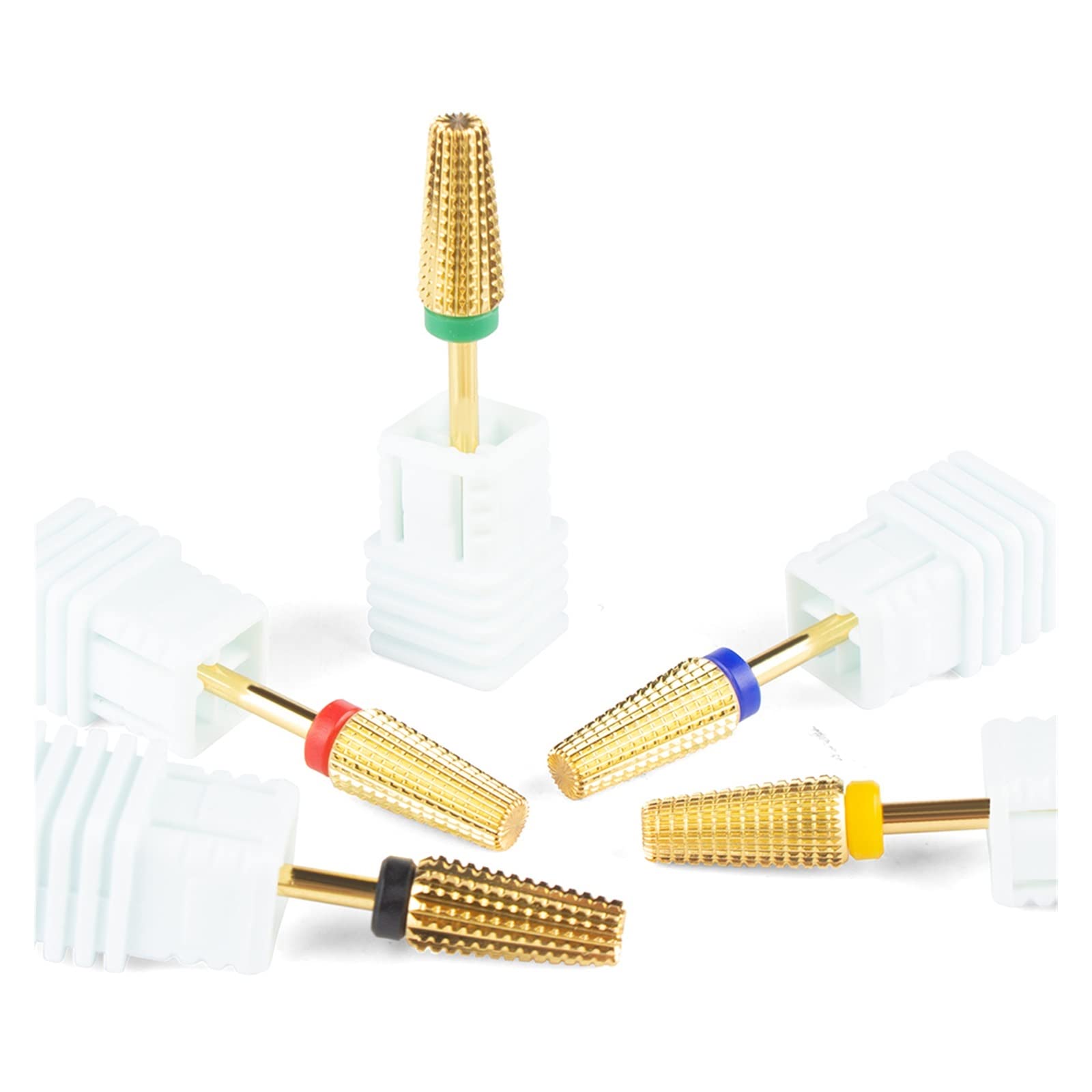 TONUSA yaoqijie 100% 5 en 1 de Acero de carburo de tungsteno, Brocas for uñas de Mano Izquierda y Derecha, Fresa eléctrica for uñas, máquina de manicura, Archivo de 5 uds. Lasting (Color : 5pcs-20)