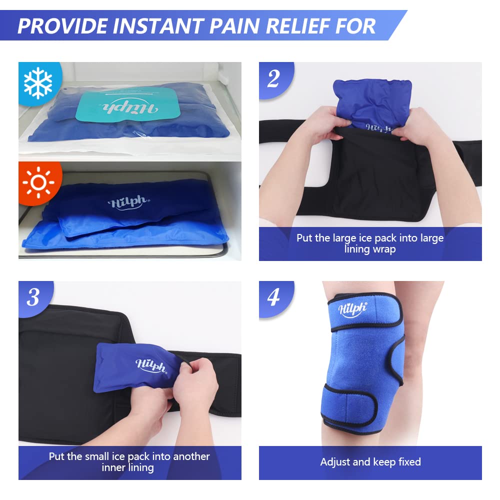Hilph®Knee Ice Pack Wrap Hot Cold Compress for Knee Replacement Surgery