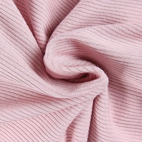 Roselux Womens Long Sleeve Scoop Neck Ribbed Knit Fitted Casual Tops Tee Slim Basic Shirts - Image 4