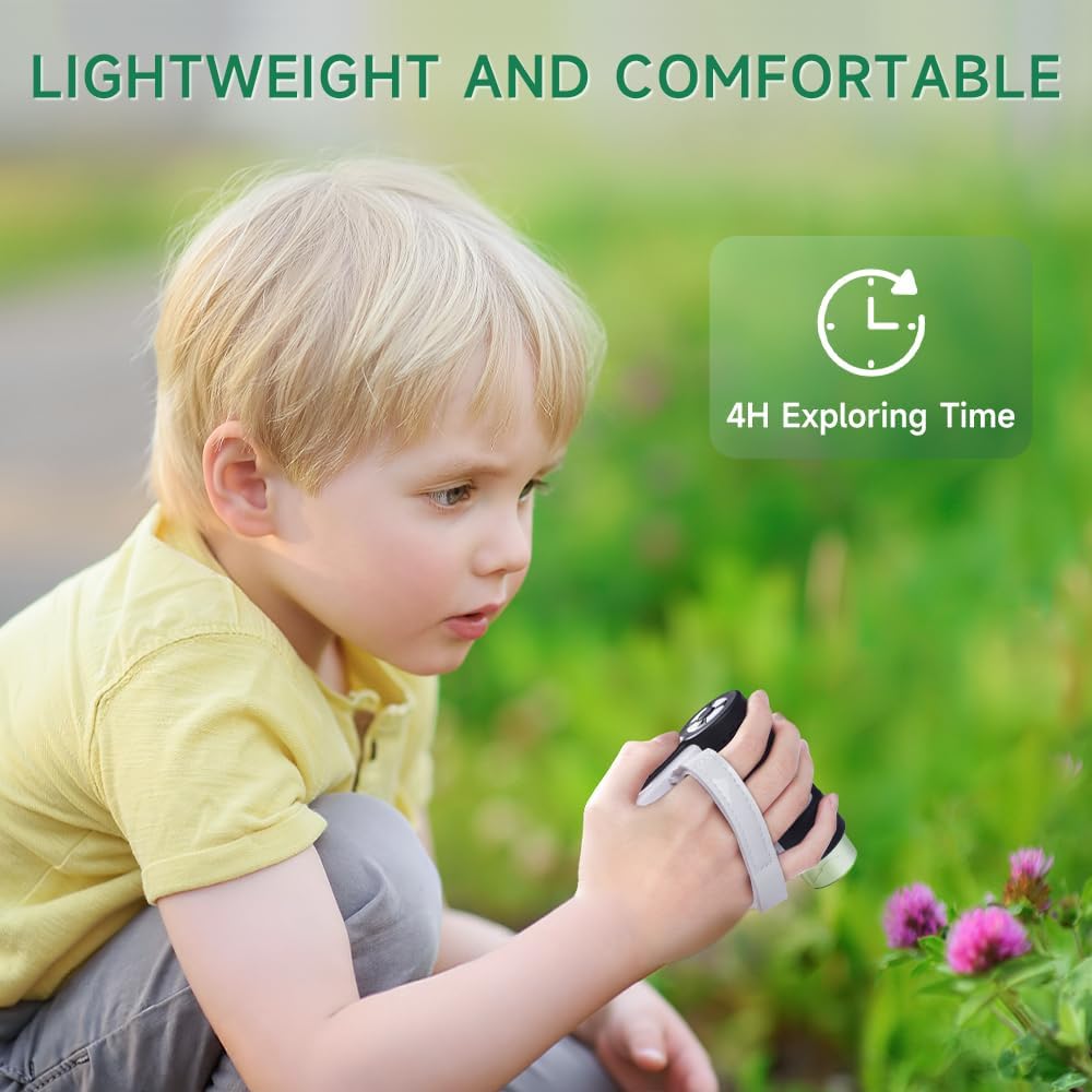 Microscope for Kids, [3-in-1] 1000X Handheld Mini Scope with 2" LCD Screen, Portable Miniscope for Kids 8-12 Halloween Christmas Birthday Edu Gifts, 32GB TF Card Included - Image 5