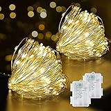 ✨【Batteriebetriebe und IP65 Wasserdichte】Lichterkette Außen Batterie mit 3xAA-Batterien betrieben (nicht im Lieferumfang enthalten). Unser Lichterkette Batterie ist Wasserdicht (IP65), Sie ersparen Ihnen die Sorge um mögliche Schäden unter schlechten Wetterbedingungen. Aber bitte beachten Sie, dass das Batteriefach nicht wasserdicht ist.