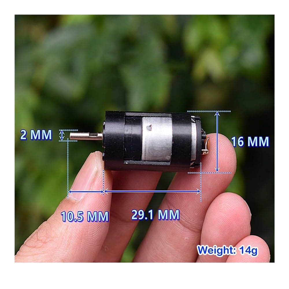 POWTAXBJGD 16mm Full Metal Gearbox Gear Reduction Electronic Starter Low Noise DC 6V-12V 42RPM Slow Speed High Torque Reduction Ratio 1:290