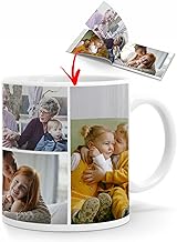 Wraplab Tasse Personnalisable, Mug Personnalisé, Cadeau Personnalisé, Cadeau Homme et Femme Original | Collage d'images, 1 à 10 Photos (2 photos)