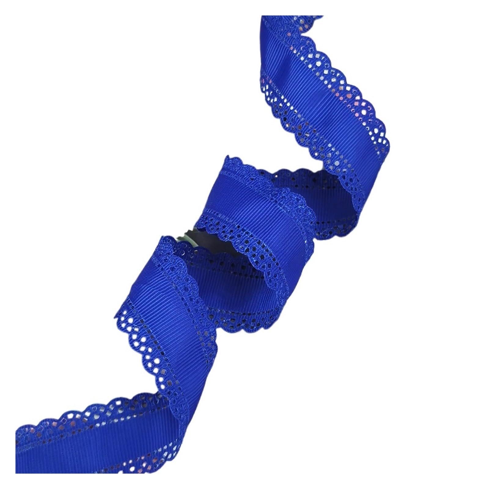Wstążka, wstążki do pakowania prezentów, Koronkowa wstążka grosgrain z kwiatowym wzorem, wielokolorowa, 3 cm, 1,25 cala(Blue2)