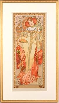 Amazon | アルフォンス・ミュシャ 「四季・秋」 リトグラフ 複製版画