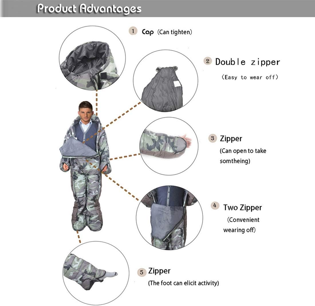 Gaorui Mummy Humanoid Outdoor Camping Winter Indoor Outdoor Portable Ultralight Warm Adult Windproof Sleeping Bag