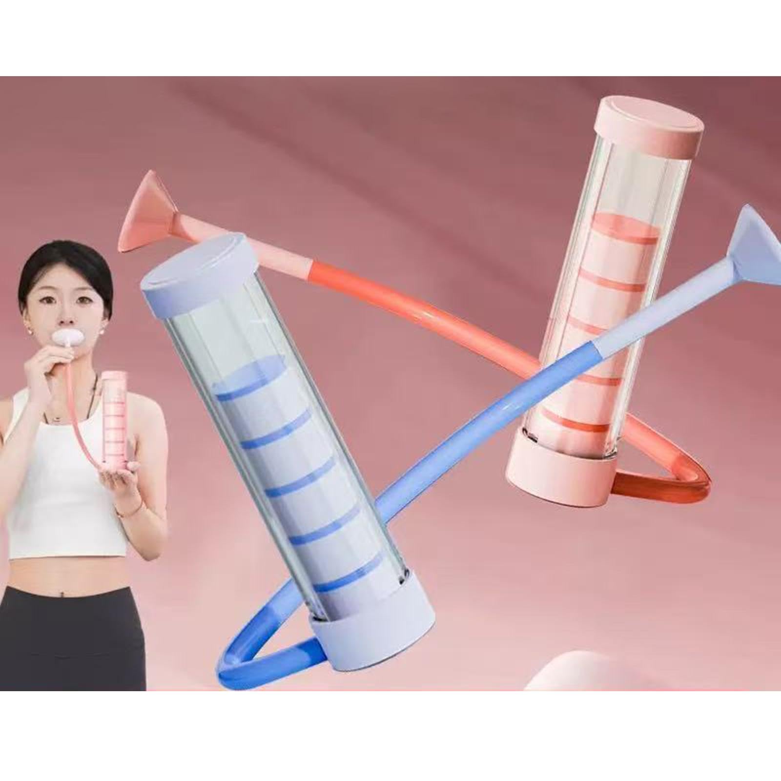 MERISHOPP Lungs Breathing Exercise Device Portable Compact Breathing Exerciser Trainer Blue | Sports Equipment | Outdoor Sports Gear | Exercise Gear-image-35