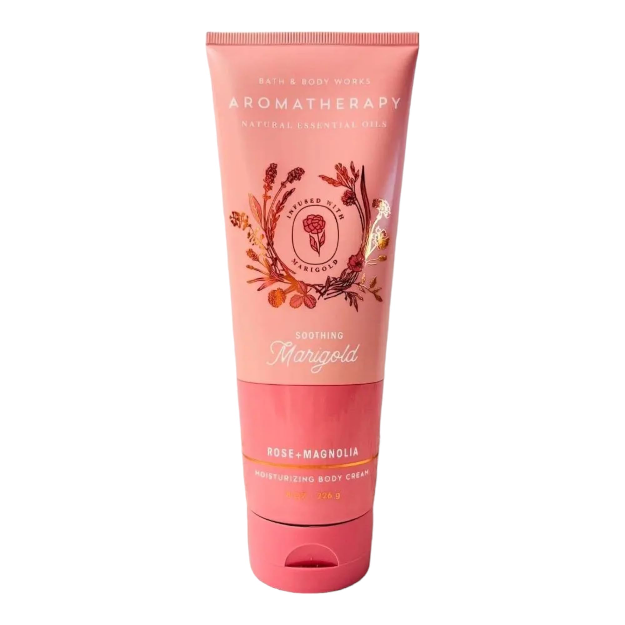 Bath and Body Works Body Care Aromatherapy Moisturizing Body Cream w/Essential Oils - 8 oz Many Scents (8 Ounce (Pack of 1), Rose & Magnolia)