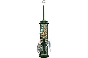 Brome Squirrel Proof Bird Feeder for Both Nuts and Fruit, Double Layer Mesh Protection