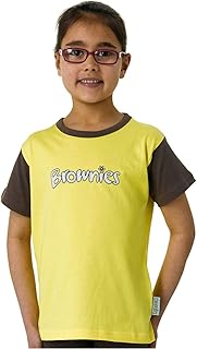 Brownies Official Guides Uniform - Camiseta de manga corta, color amarillo, amarillo, 60