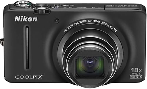 Nikon COOLPIX S9200 Cámara digital CMOS de 16 MP con zoom de 18x NIKKOR ED lente de vidrio y video Full HD 1080p (negro) (Modelo antiguo) disponible en Yaxa Colombia