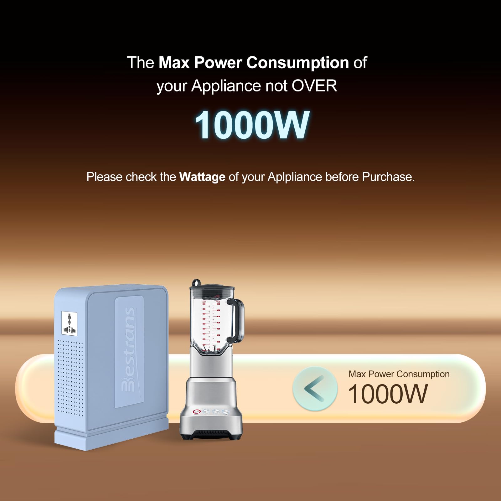 Transformador elevador de 1000 W, convertidor de 110 V a 220 V, convertidor de voltaje resistente de 110 V-120 V a 220 V-240 V con salidas dobles, protección contra sobrecarga y ultra
