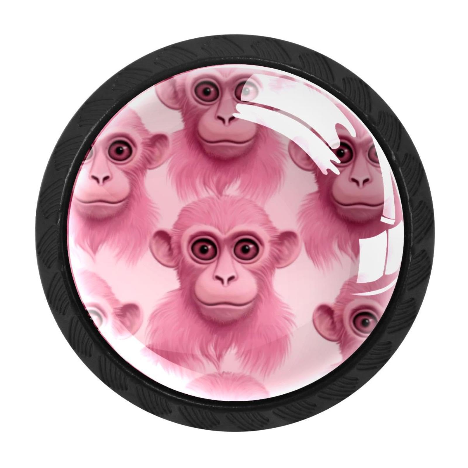 Chenzzzz Multicolored 01 4 Pack Pink Monkey Orangutan Drawer Knob Cabinet Hardware