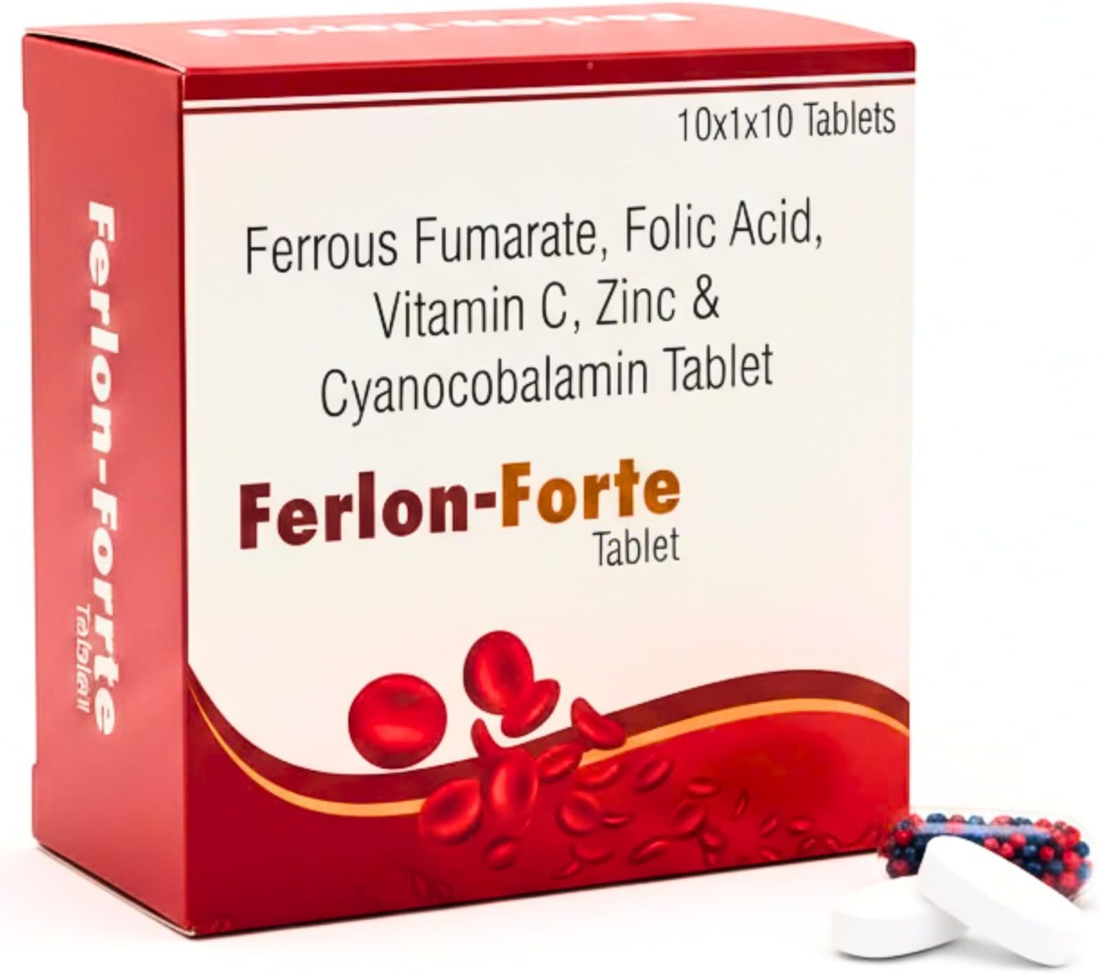 5-in-1 Daily Iron Support Formula | Combines Ferrous Fumarate, Folic Acid, Vitamin C, Zinc and Vitamin B12 in one tablet | Support normal haemoglobin formation, energy levels and overall wellness | The Ultimate Therapy for Iron Deficiency | Pregnancy & Lactation Support | Compensate Blood Loss During menses | Combat General Weakness | Boosts Energy & Immunity | 100 Veg Tablets