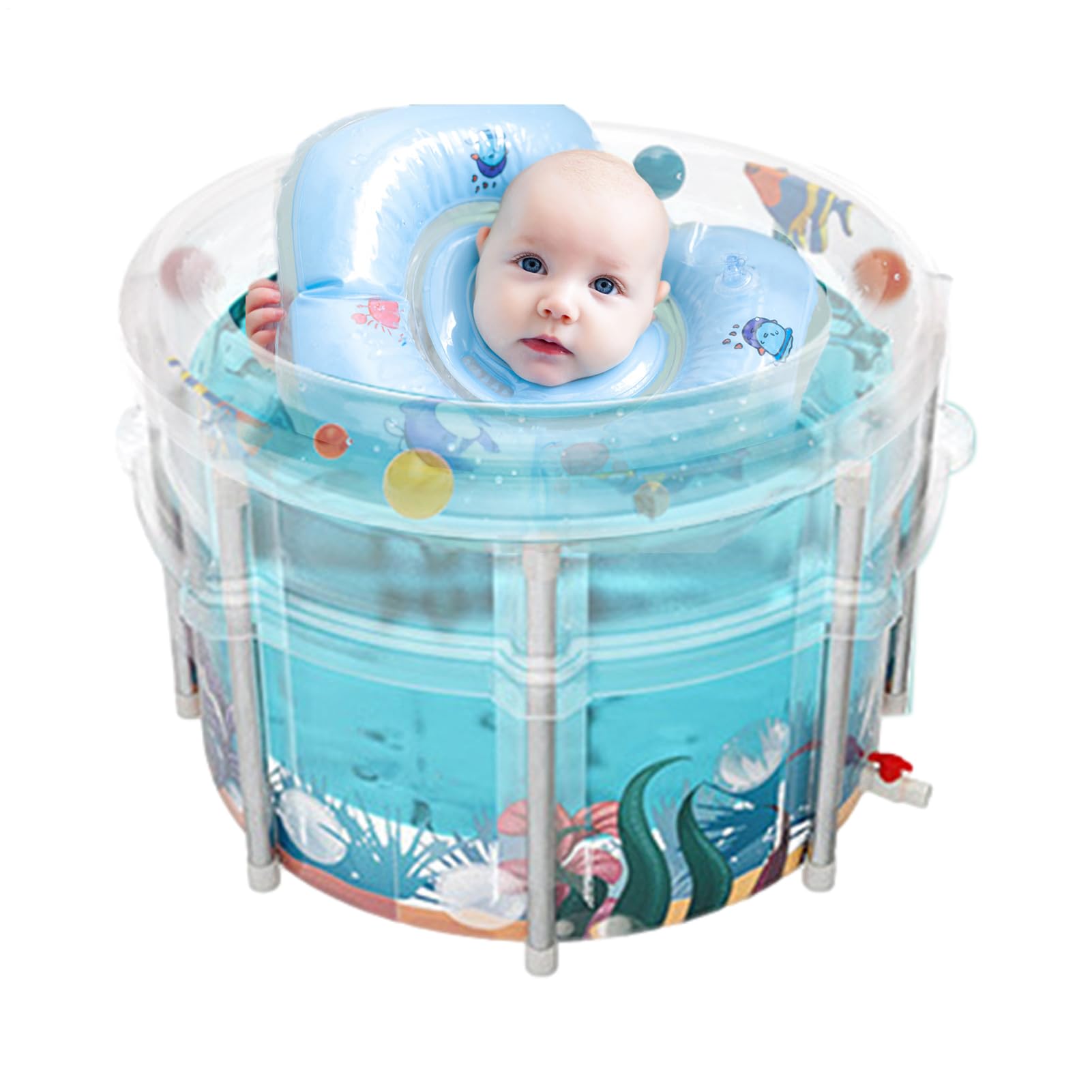 Vasca da bagno pieghevole, vasca da bagno in PVC termale ispessita | Vasca da bagno per famiglie regolabile per adulti, vasca portatile per bagno caldo e bagno