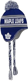 OuterStuff Kids NHL Winter Hat - JACQUARD TASSEL Toronto Maple Leafs - Youth