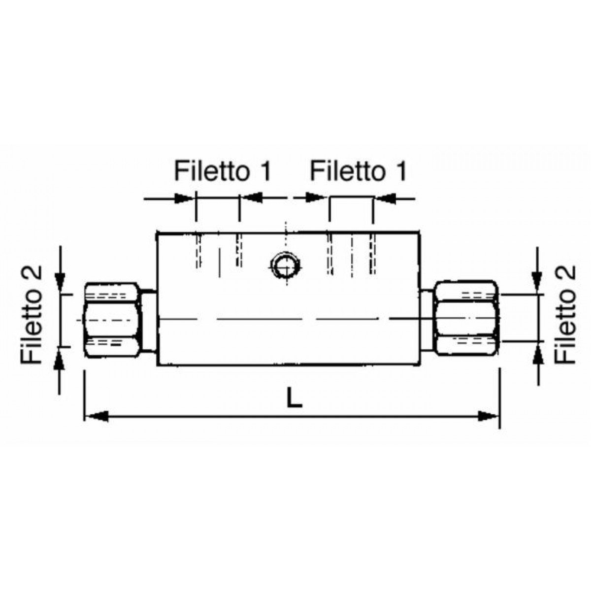 Valvola Oleodinamica Ama 3/8" Doppio Effetto Occhio Orientabile
