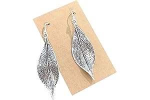 Wavy Leaf on Sterling Silver Dangle Earrings: A Bohemian Rhapsody