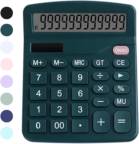 Calculadora de escritorio de oficina, bonita calculadora para niños, calculadoras básicas de escritorio, calculadora financiera simple de doble