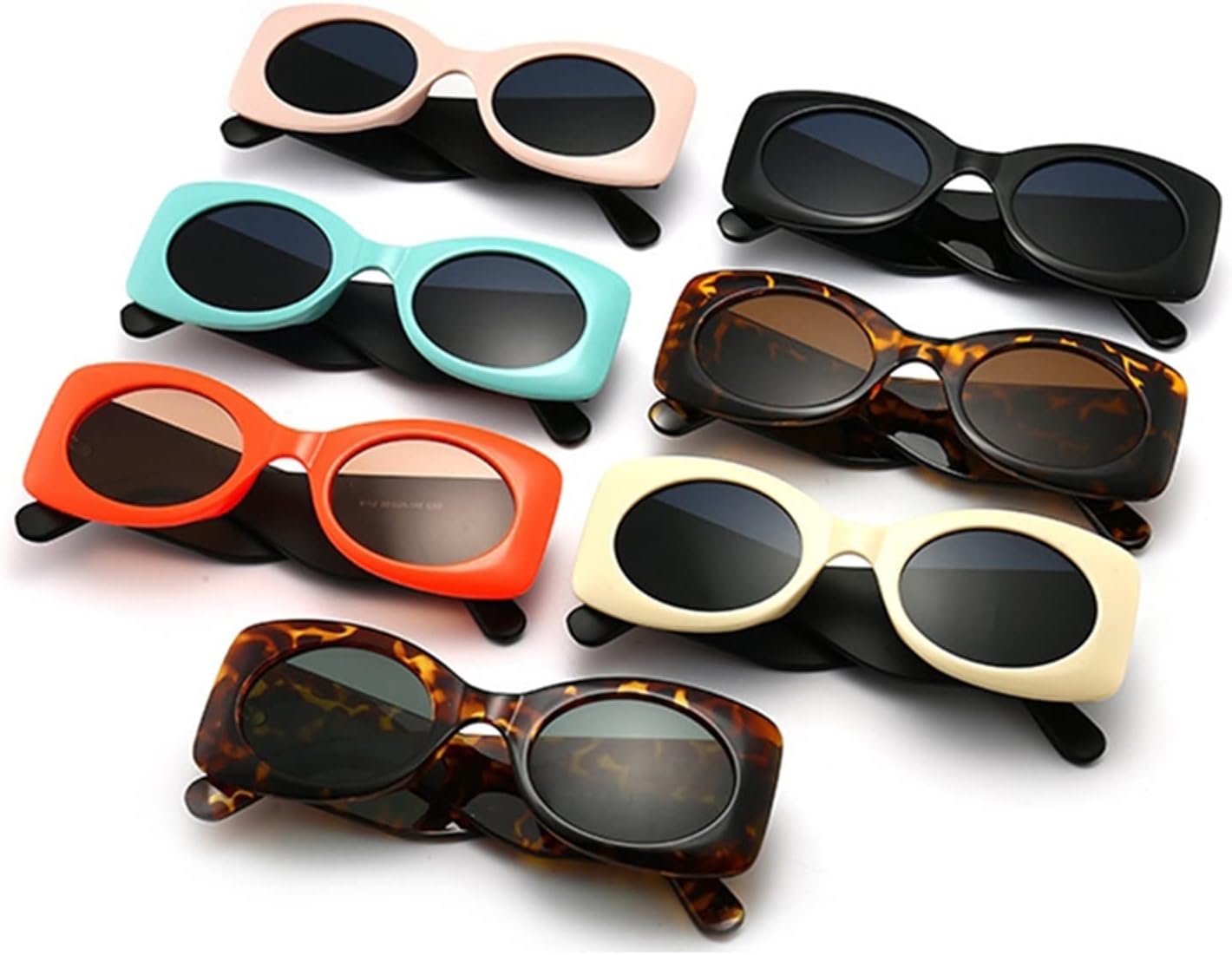Retro rectangular sunglasses for women's square large frame oversized men's sunglasses UV400