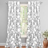 DriftAway Floral Delight Botanic Pattern Room Darkening Thermal Insulated Grommet Unlined Window...