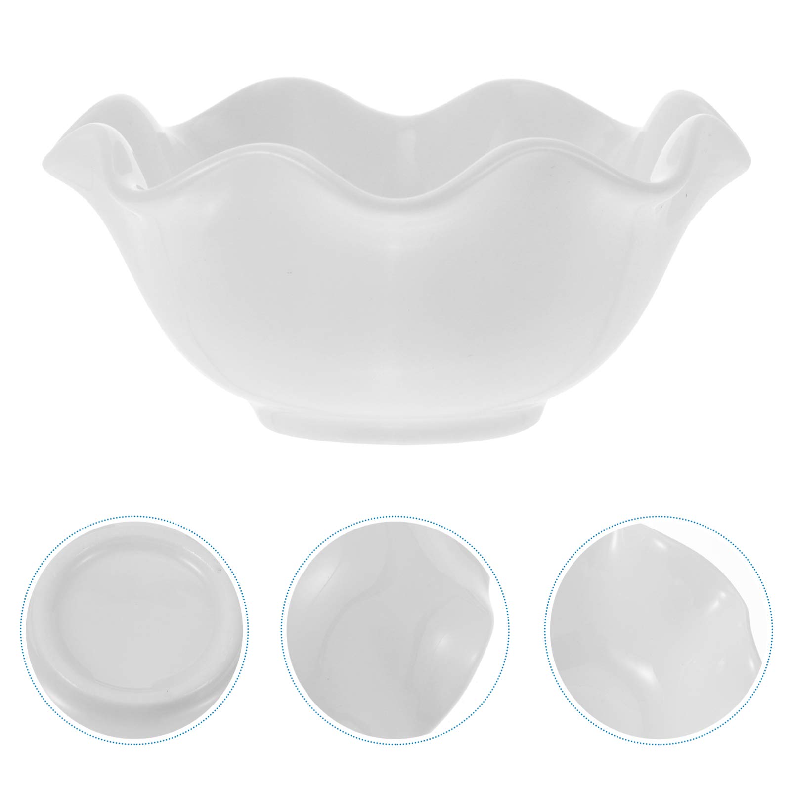 4 szt. Zestaw sosjerek Kwiat Ceramiczne talerze na przystawki Naczynia degustacyjne Miski do zanurzania Mini kształt kwiatu Spodek Miska Deser Pieczenie Małe ramekiny Przekąska Przyprawa Sałatka Olej