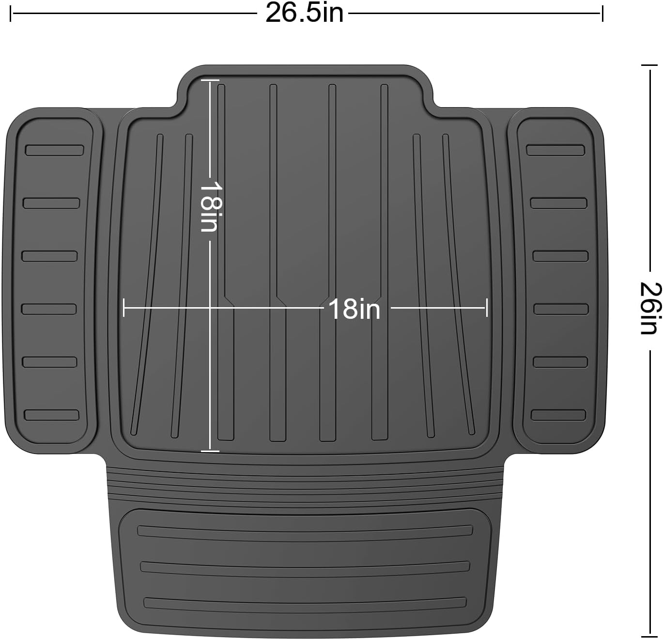 insefocc TPE Car Seat Protector for Child Car Seat, Waterproof Anti‑Slip No Imprints Car Seat Cover, Universal Booster Seat Protector for Baby & Pet, BPA‑Free Under Seat Car Mat（Black 2pc）