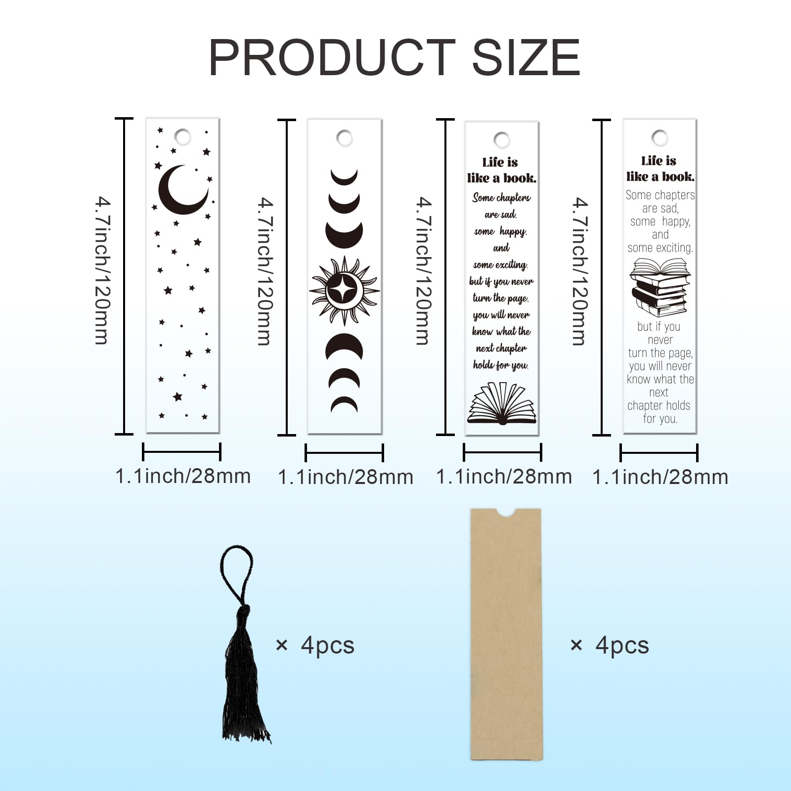 8 Pièces Marque-Page Fleurs, Marque-Page Acrylique Marque-Page Clair