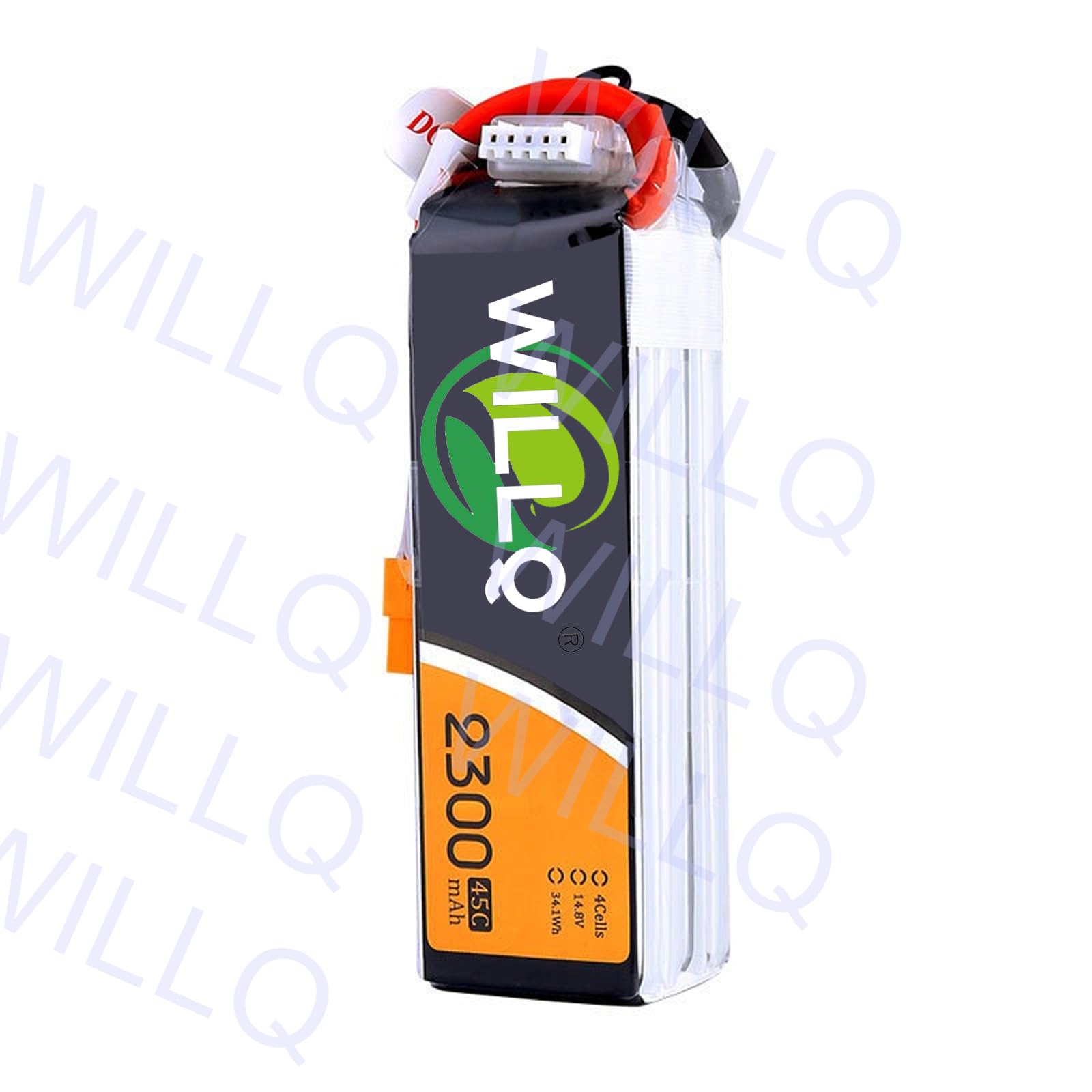Batteria LiPo da 2300 mAh 3S 11,1 V/4S 14,8 V 45C con connettore XT60 per droni FPV, quadricotteri, elicotteri, Aerei, Auto, Camion, Barche e Altri Modelli RC.