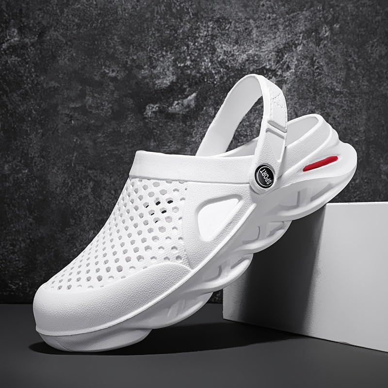 Image of SECHRITE Clogs for Men Slip on Rubber Clogs Summer Water Shoes Gardening Shoes