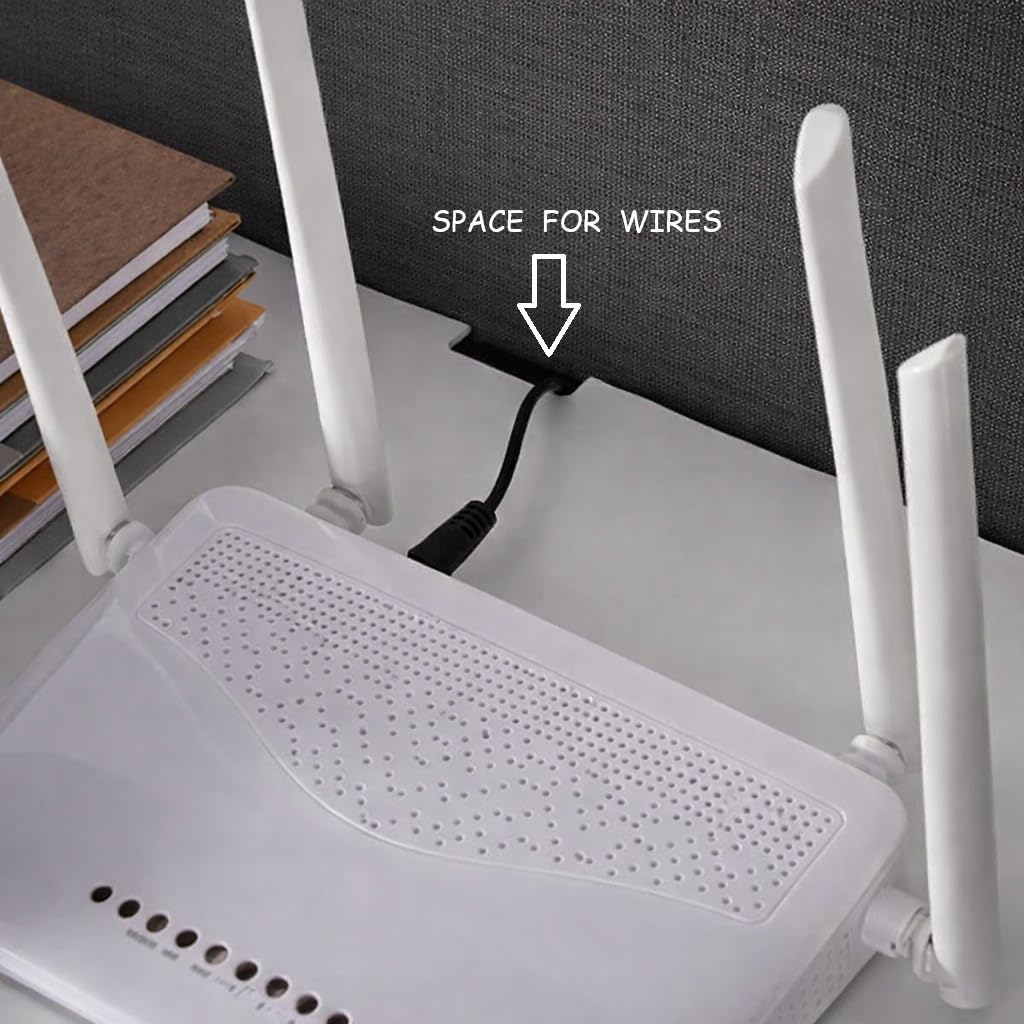 Estante flotante de pared de 45 cm, TV Sky Box, DVD, PS4, X-box, espacio para cables, decoración de la sala de estar, enchufe de pared y tornillos incluidos