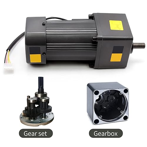 Vista 12 de Motor reductor de engranajes variable ajustable de 15W 5K AC110V Motor de engranajes de CA con controlador de velocidad para la industria 270RPM/min