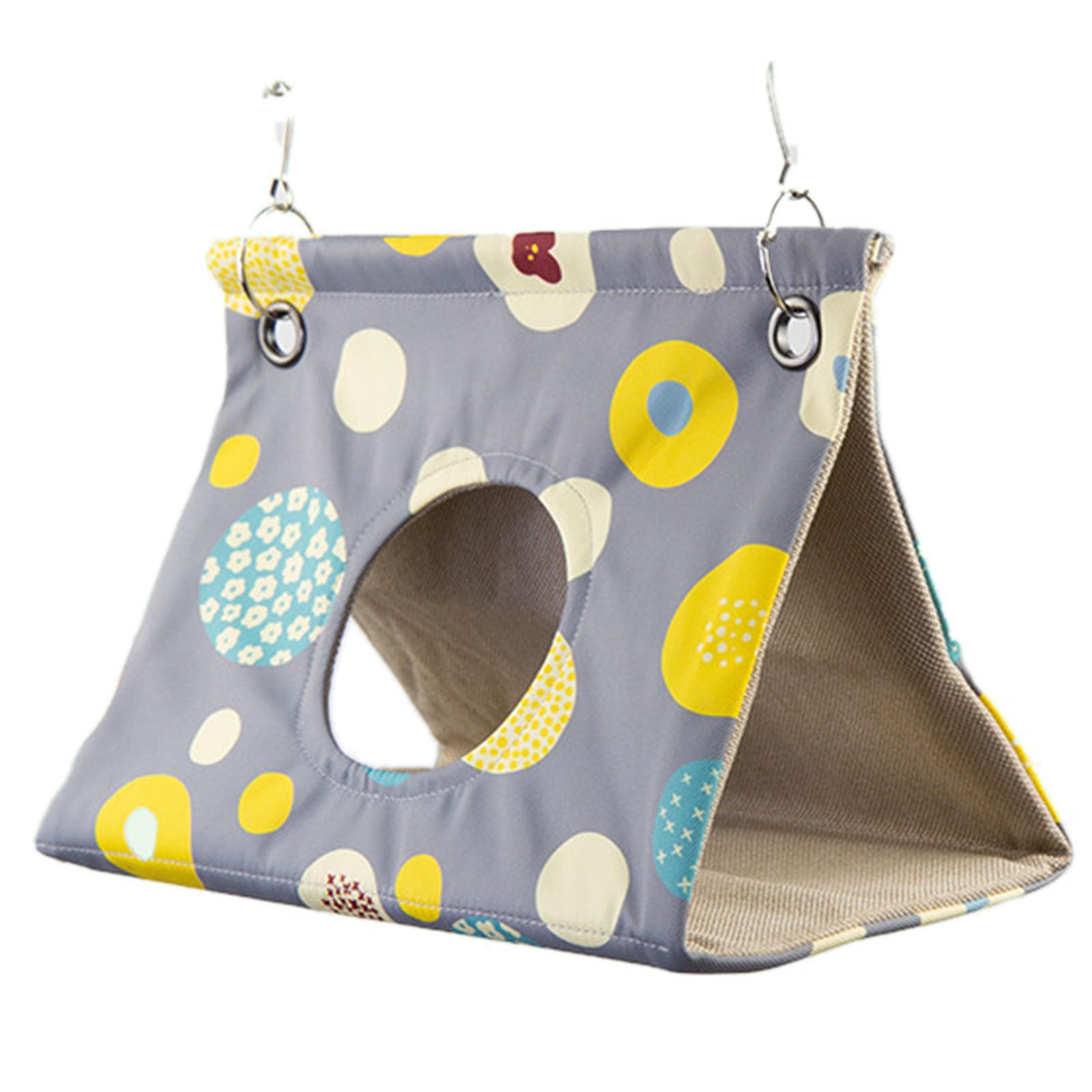 Bird Hammock Tent Bed for Cage, Hanging Parrot Hut Hideaway with Peek Hole, Foldable Bird Nest House for Budgies Lovebirds Cockatiels Conures and Small Parrots, Indoor Cage Accessories